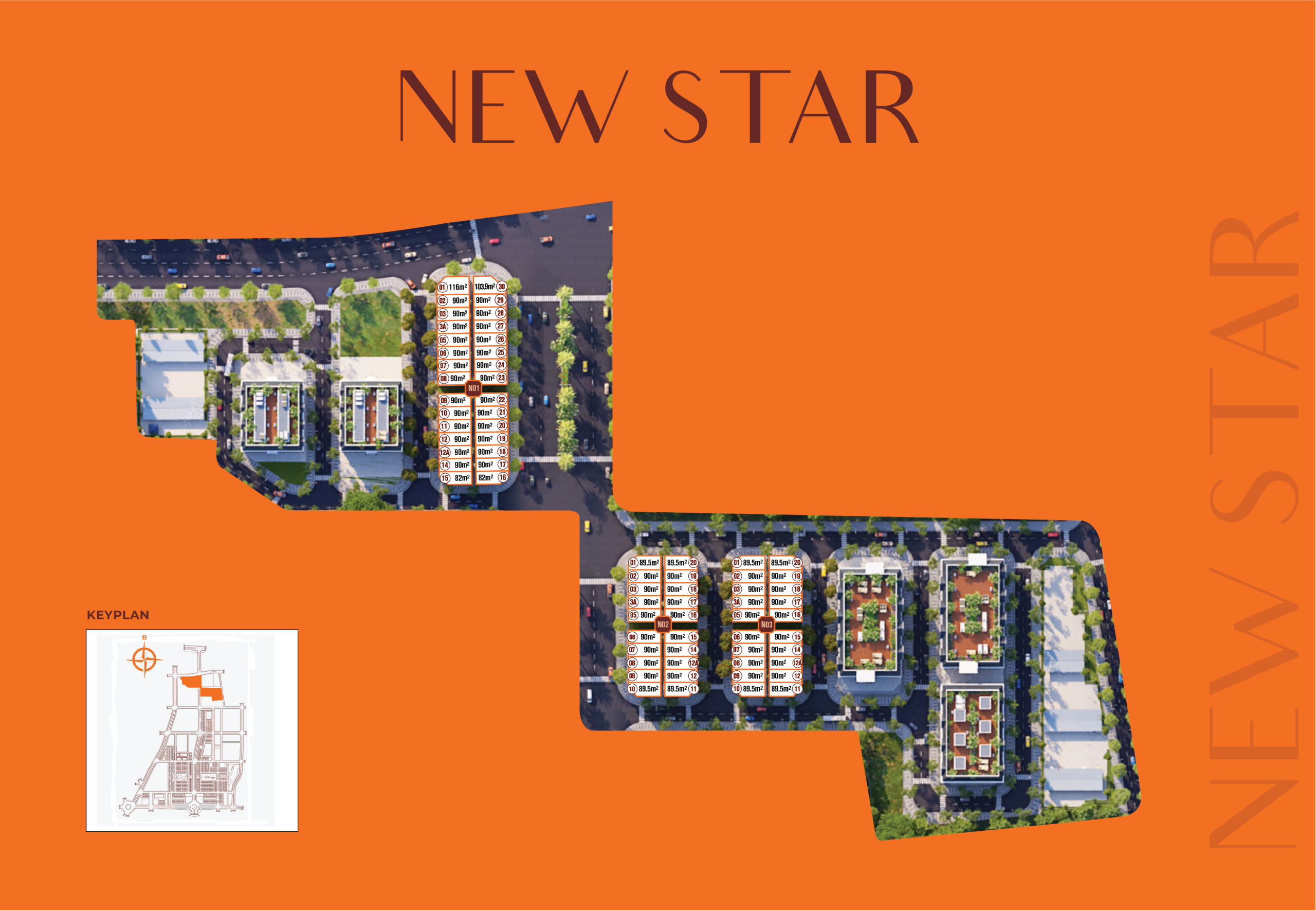 Sơ đồ phân lô Hoàng Huy New City