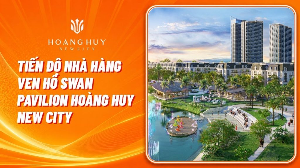 Tiến Độ Xây Dựng Nhà Hàng Ven Hồ Swan Pavilion Hoàng Huy New City 1 nha hang ven ho swan pavilion hoang huy new city