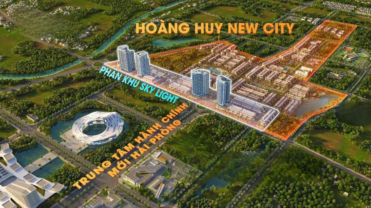 Phối cảnh dự án Hoàng Huy New City tại Thủy Nguyên Hải Phòng