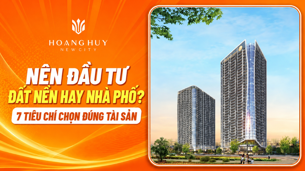 Nên đầu tư đất nền hay nhà phố? 7 tiêu chí chọn đúng tài sản