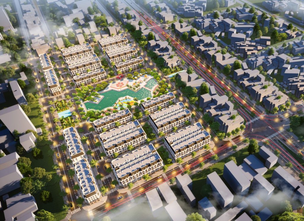Phối cảnh tổng thể Hoàng Huy New City tại Bắc Sông Cấm