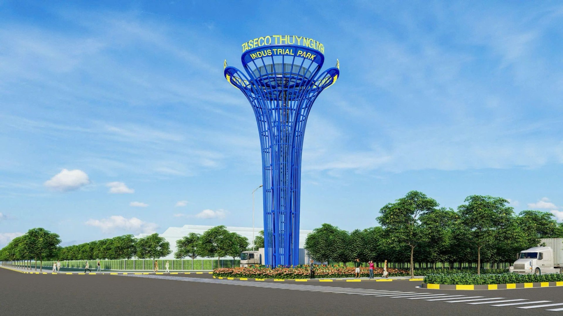 Phối cảnh cổng Khu công nghiệp Taseco Thủy Nguyên